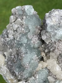 Image 9 of Green Fluorite & Druzy Quartz With UV Calcite Specimen #1840