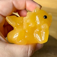Image 4 of Orange Calcite Laying Dragon ($20)
