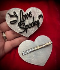 Image 1 of I Love Spooky Acrylic Hair Clip