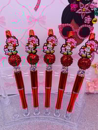 Berry Chunky Red  Bead Pen #5