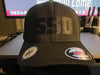 Blackened Black Flexfit Hat with Thickened Black Solid SSD logo 