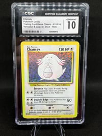 Image 1 of Chansey 015/034 Holo CGC Gem Mint 10 - Shipping included!