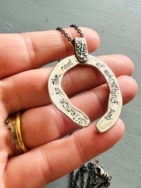 Image 6 of sterling silver Rumi quote naja pendant