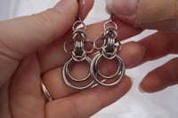 Image 2 of Large Daisy Hoops
