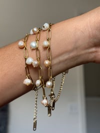 Image 3 of Golden Pearl Drift Bracelet