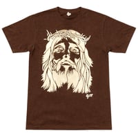 JESUS FACE TEE {Brown}