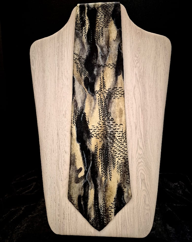 Image of Black Beige Gray Necktie 