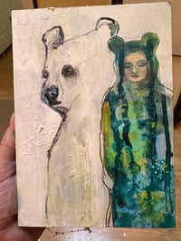 Image 5 of Original Painting. Mixed Media on Wood “New Bear” by Sheila Cameron