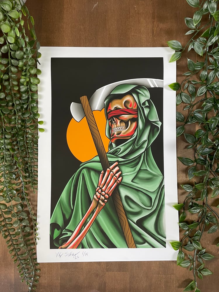 Image of Reaper at Sunset 11x17in PRINT