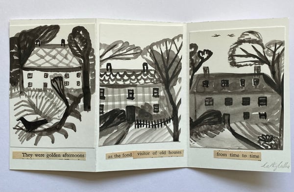 Image of they were golden afternoons - ink drawing