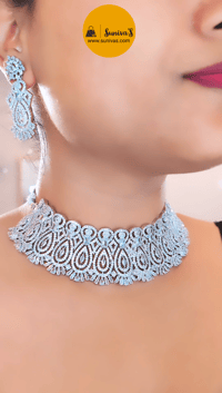 Image 2 of Esther_AD Choker Set - Party Choker Set with Earrings