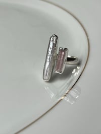 Image 1 of Biwa Perle und rosa Turmalin Ring
