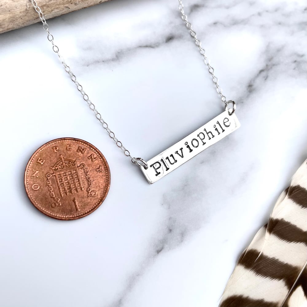 Handmade Sterling Silver Personalised Necklace - Pluviophile