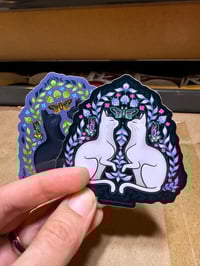 Image 2 of Cats and Moths Stickers - 2pk