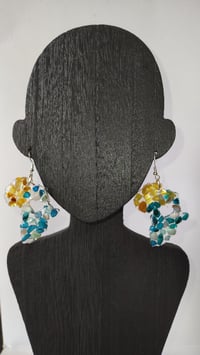 Image 2 of Africa Hearts Shell Stones  Earrings By Lady L Artistry 