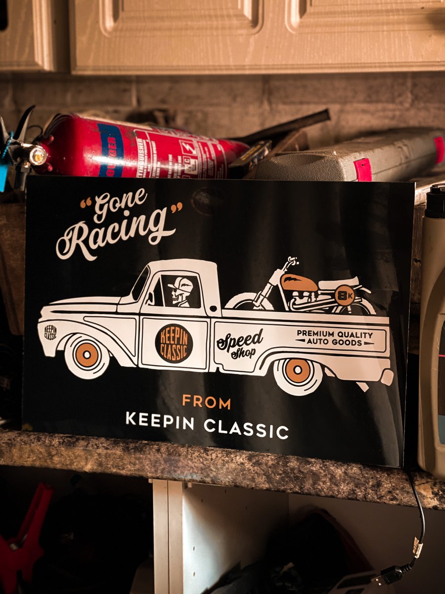 “Gone Racing” METAL POSTER | Keepin Classic