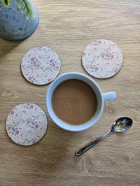 Image 1 of Dusty Pink Florals Coaster - 4 pack