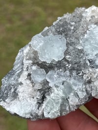 Image 2 of Fluorite On Druzy Quartz Matrix #2620