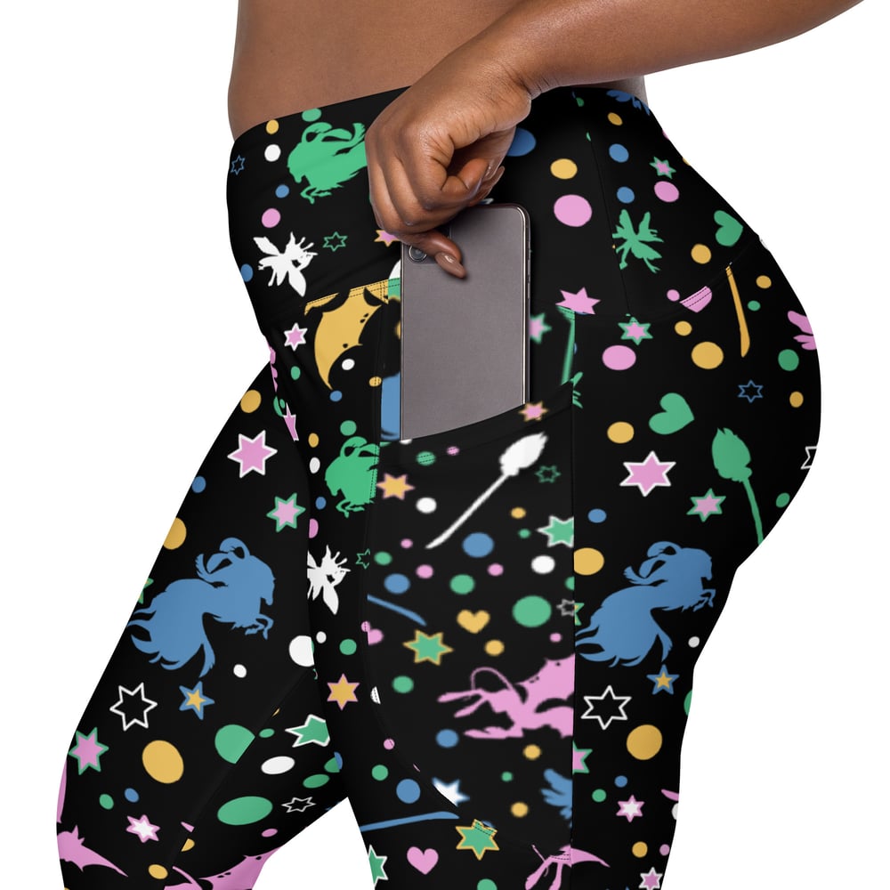 Image of Loony Broomy Crossover leggings with pockets