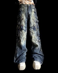 Image 4 of SS25 ‘Andante-56’ Mud Denim Flared Jeans 