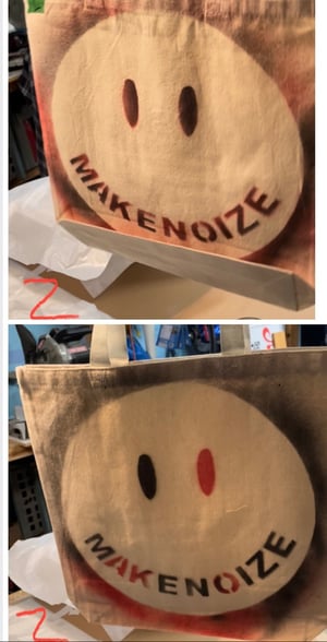 Image of Spray painted TOTE BAG