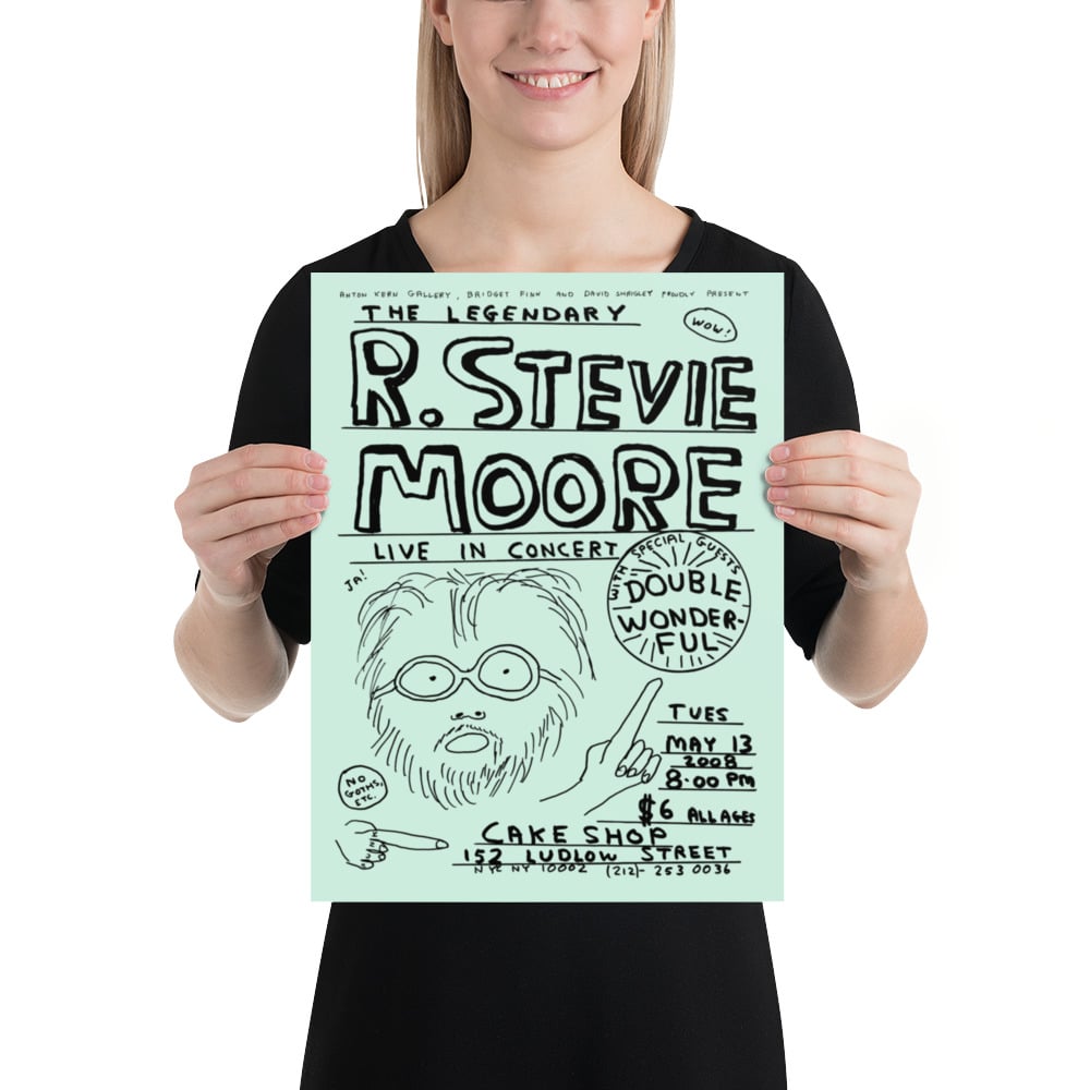 R. Stevie Moore x David Shrigley 12" x 16" CAKE SHOP poster