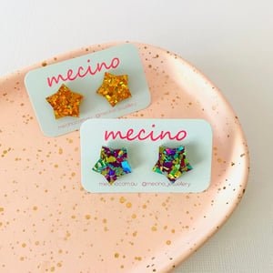 Image of Star Studs - Glitter Mix  