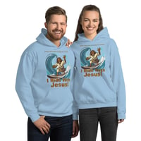 Image 2 of I Ride With Jesus Surfing Unisex Hoodie