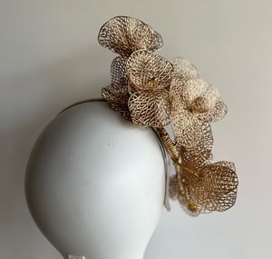 Image of Gold orchid headpiece 