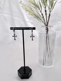 Image 1 of Silver Cross Earrings
