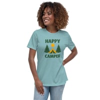 Image 13 of Women's Relaxed T-Shirt, Happy Camper T-Shirt | Camping Outdoor Adventure Graphic Tee