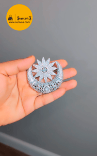 Image 1 of ADB2010-American Diamond Brooch/Saripin