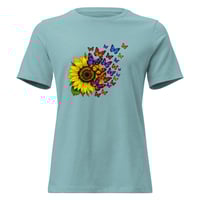 Image 6 of Women's Relaxed T-Shirt Petals and Painted Wings Tee
