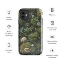 Image 2 of Flora and Fauna Goblincore Grunge Snails and Moss Tough Case for iPhone®