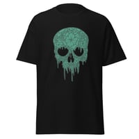 Image 2 of Green skull  drip T-shirt