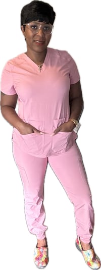 Image 4 of RIB PANEL JOGGER SET-ORCHID