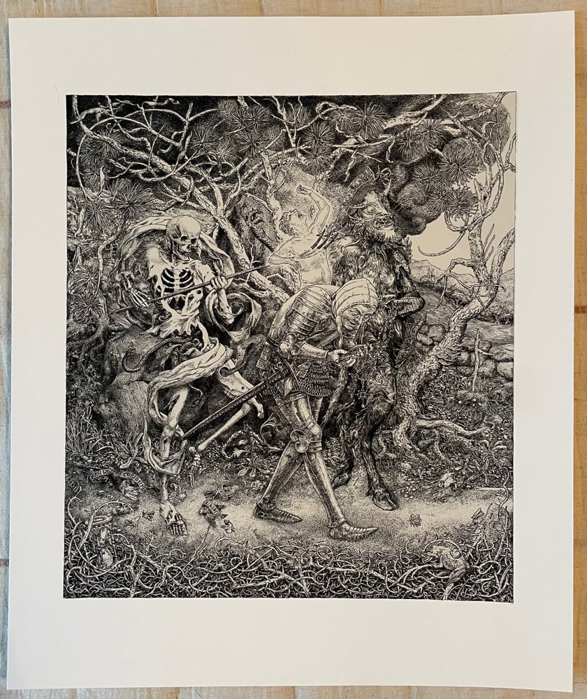 Image of The Knight, The Devil and Death print