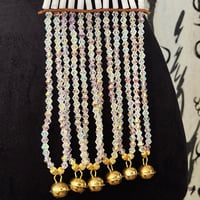 Image 3 of Sm Dentalium Breastplate Necklace (gold & crystal)