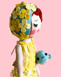 Image 5 of VINTAGE SWIMMER SMALL ART DOLL YELLOW
