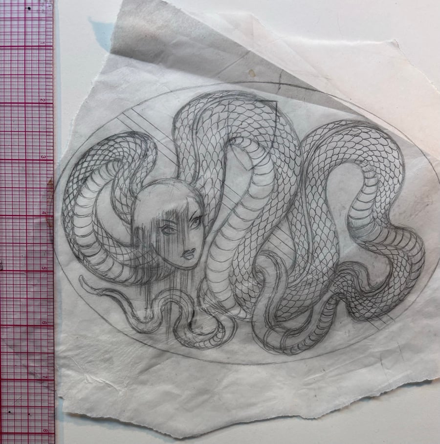 Image of PINK TEARS early sketch