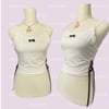Safety pin lace up tank