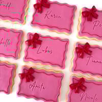 Image 1 of Wavy Placecard Cookies 