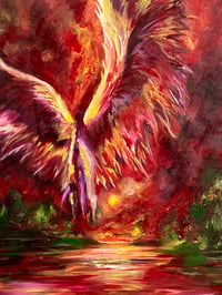 Image 3 of “after the fall” acrylic on canvas 36 x 36 inches  