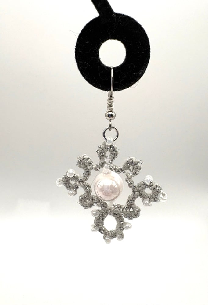 Image of Silver and Pearl Earrings