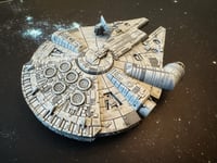 Image 15 of Star Wars X-Wing Millenium Falcon YT-1300 Freighter HAND PAINTED 14k 3D
