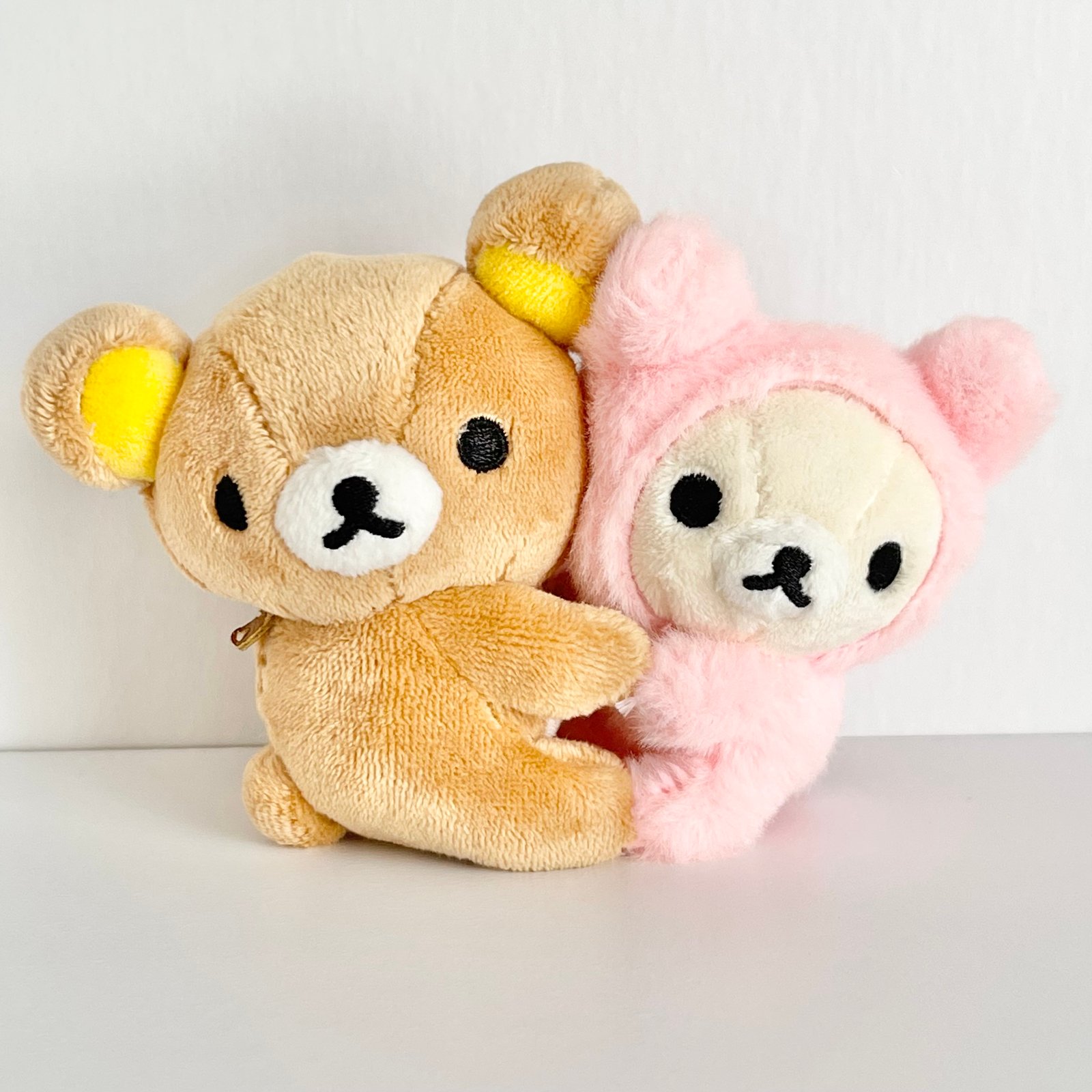 Rilakkuma with Korilakkuma Bunny Hugging keychain | Crochet.Kuma