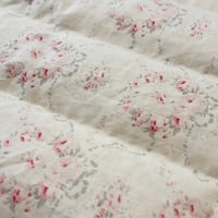 Image 2 of IN STOCK - French Floral Peony and Sage 'Mathilde' Linen Mini Eiderdown 
