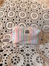 Small boxy pouch - seersucker pastels 