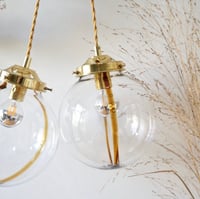 Image 3 of Baladeuse Ou Suspension Globe Murano strié