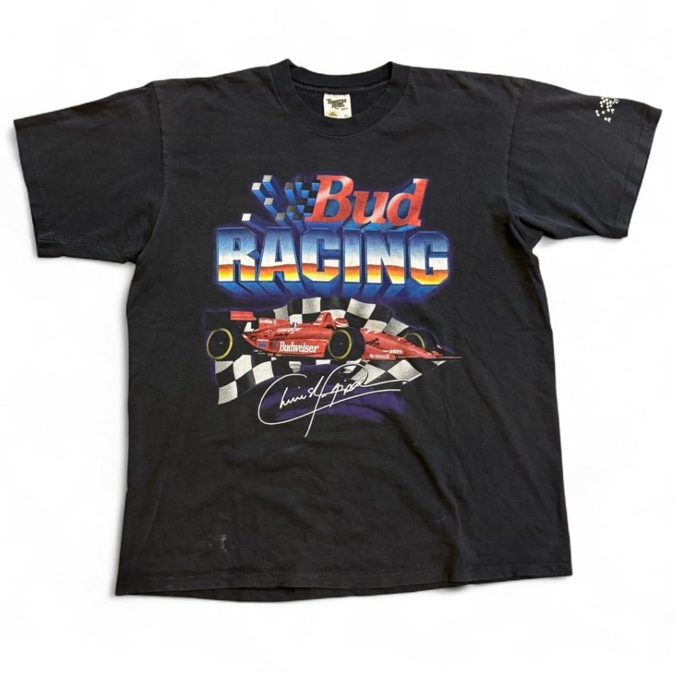 Image of 19990s Budweiser Bud Racing Car Beer Graphic Tee (XL)